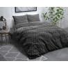 Flonel sengesæt Cheng Anthracite fra Sleeptime.dk