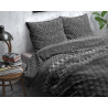 Flonel sengesæt Cheng Anthracite fra Sleeptime.dk