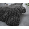 Flonel sengesæt Cheng Anthracite fra Sleeptime.dk