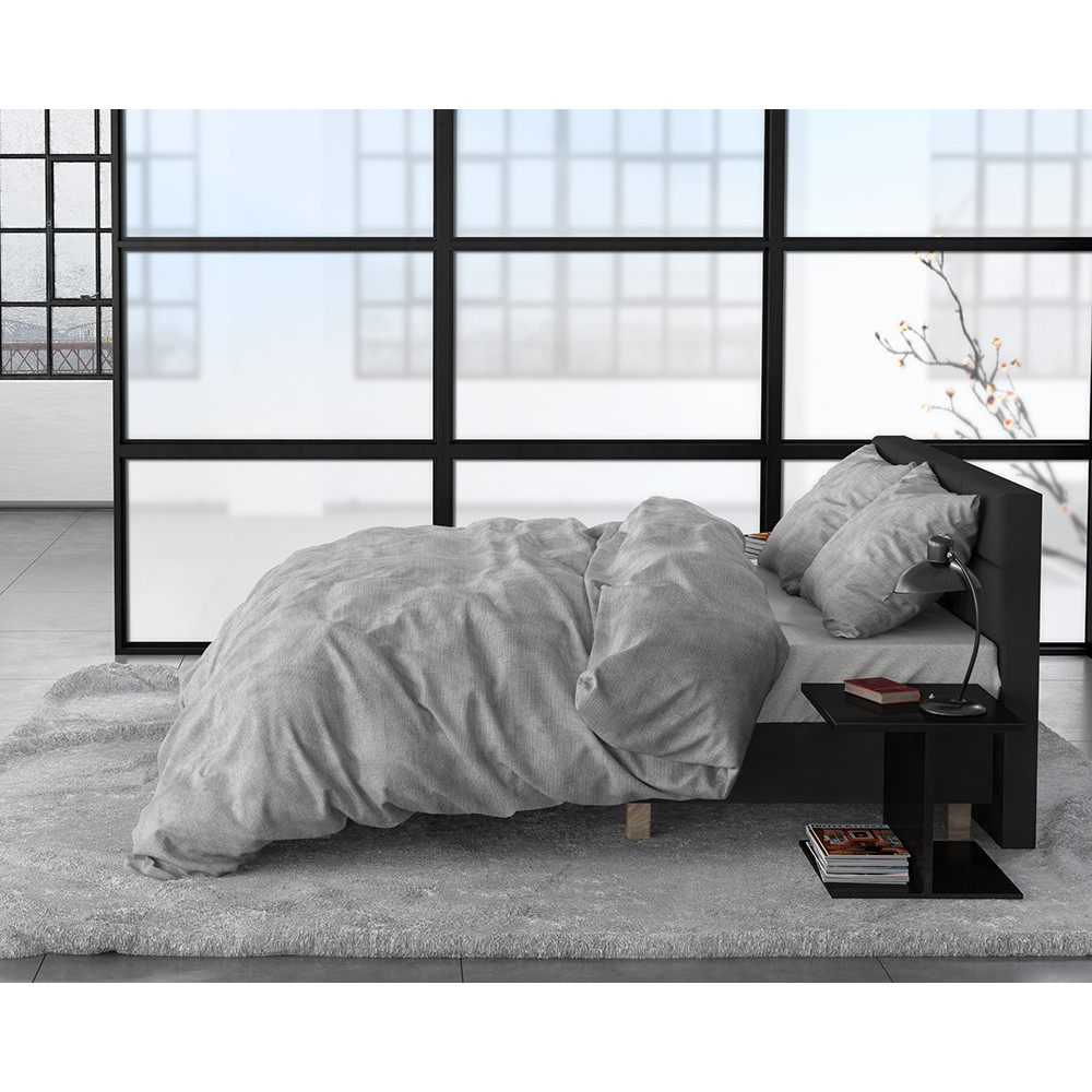 Flonel sengesæt Washed Cotton Grey fra Sleeptime.dk