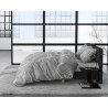 Flonel sengesæt Washed Cotton Grey fra Sleeptime.dk