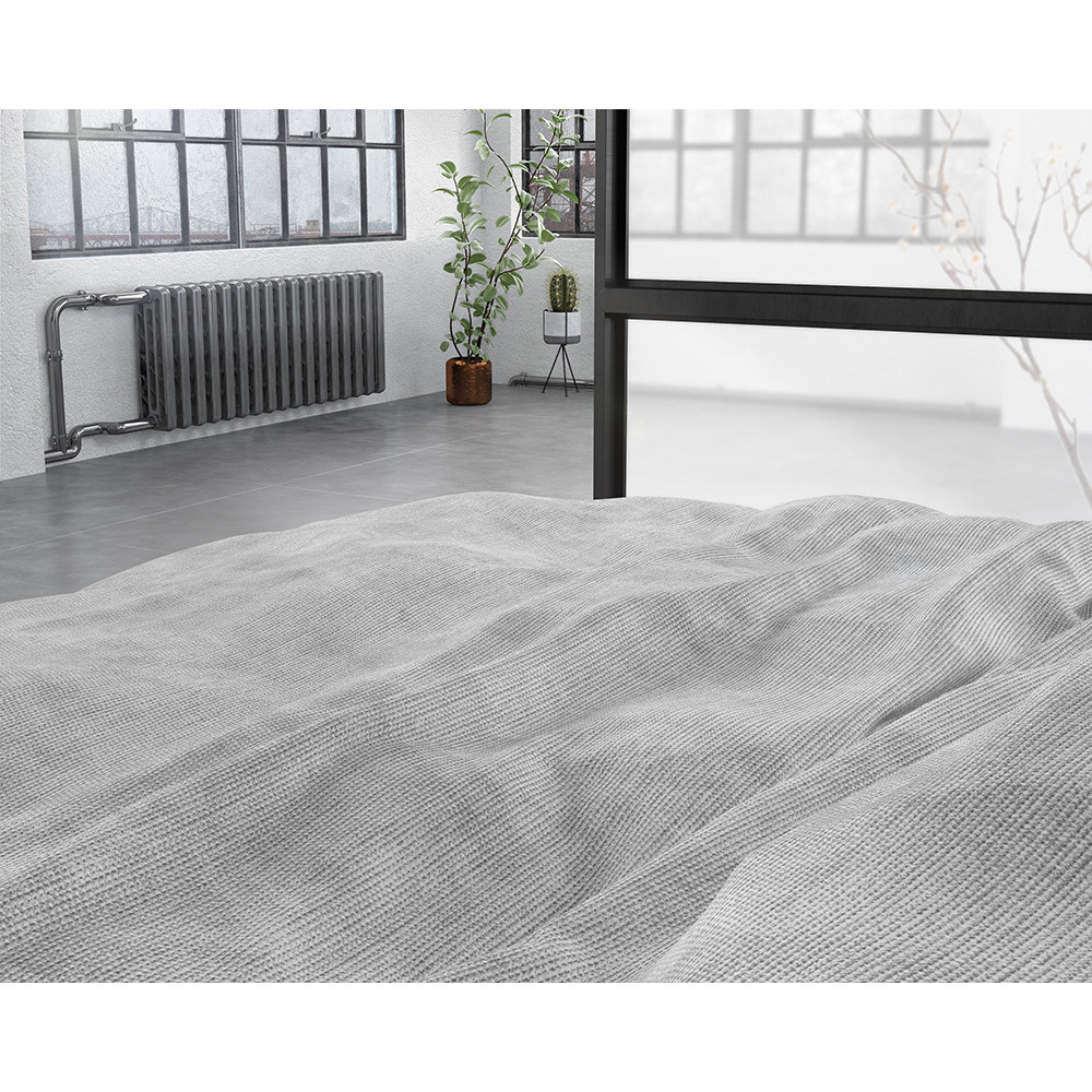Flonel sengesæt Washed Cotton Grey fra Sleeptime.dk