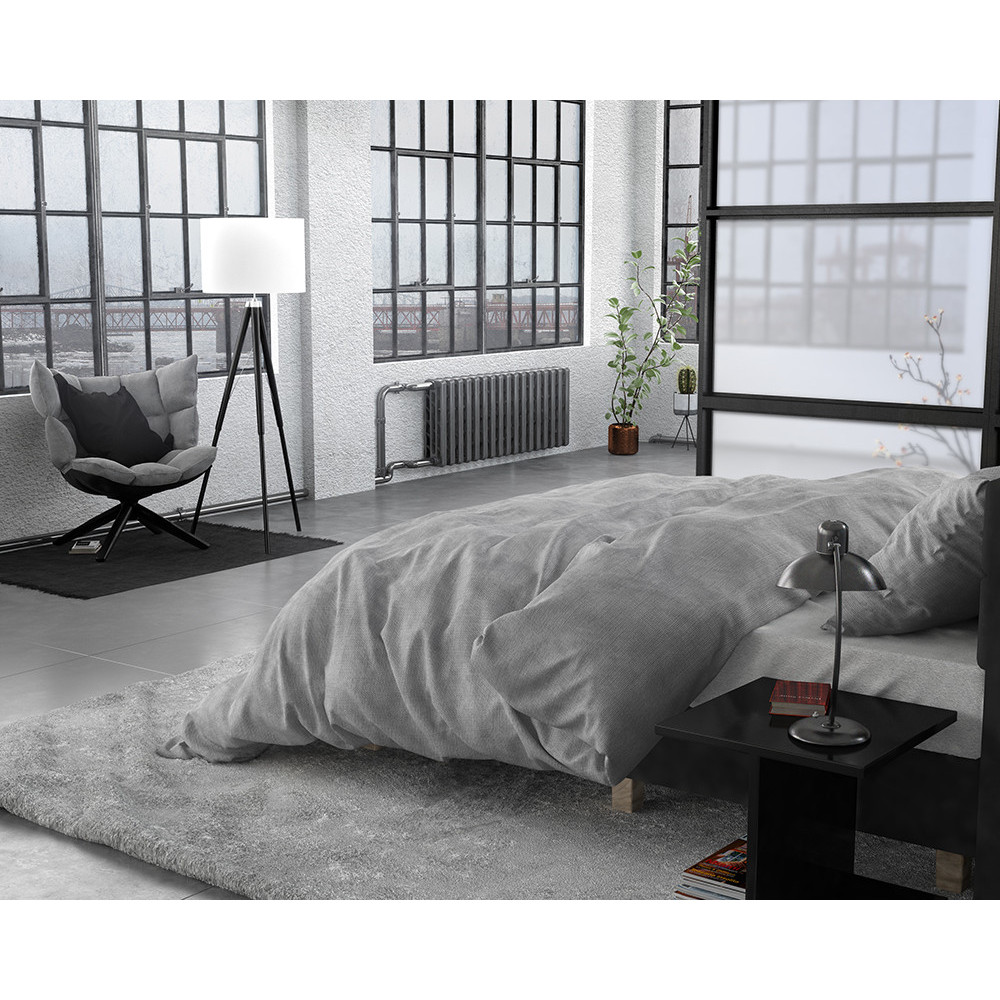 Flonel sengesæt Washed Cotton Grey fra Sleeptime.dk