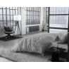 Flonel sengesæt Washed Cotton Grey fra Sleeptime.dk