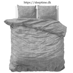 Flonel sengesæt Washed Cotton Grey fra Sleeptime.dk