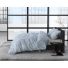 Flonel sengesæt Washed Cotton Blå fra Sleeptime.dk