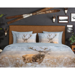Flonel sengesæt Deer Jolly – 100% bomuld fra Sleeptime.dk