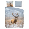 Flonel sengesæt Deer Jolly – 100% bomuld fra Sleeptime.dk