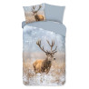 Flonel sengesæt Deer Jolly – 100% bomuld fra Sleeptime.dk