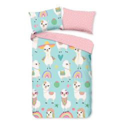 Børnesengetøj Lama, sand med sjov Lama fra Sleeptime.dk