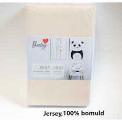 Junior Jersey Faconlagen i størrelse 60x120x15 cm med elastik 100% bomuld fra Sleeptime.dk