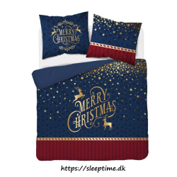 Julesengetøj   Merry Christmas med julemotiv i 100% bomuld fra Sleeptime.dk
