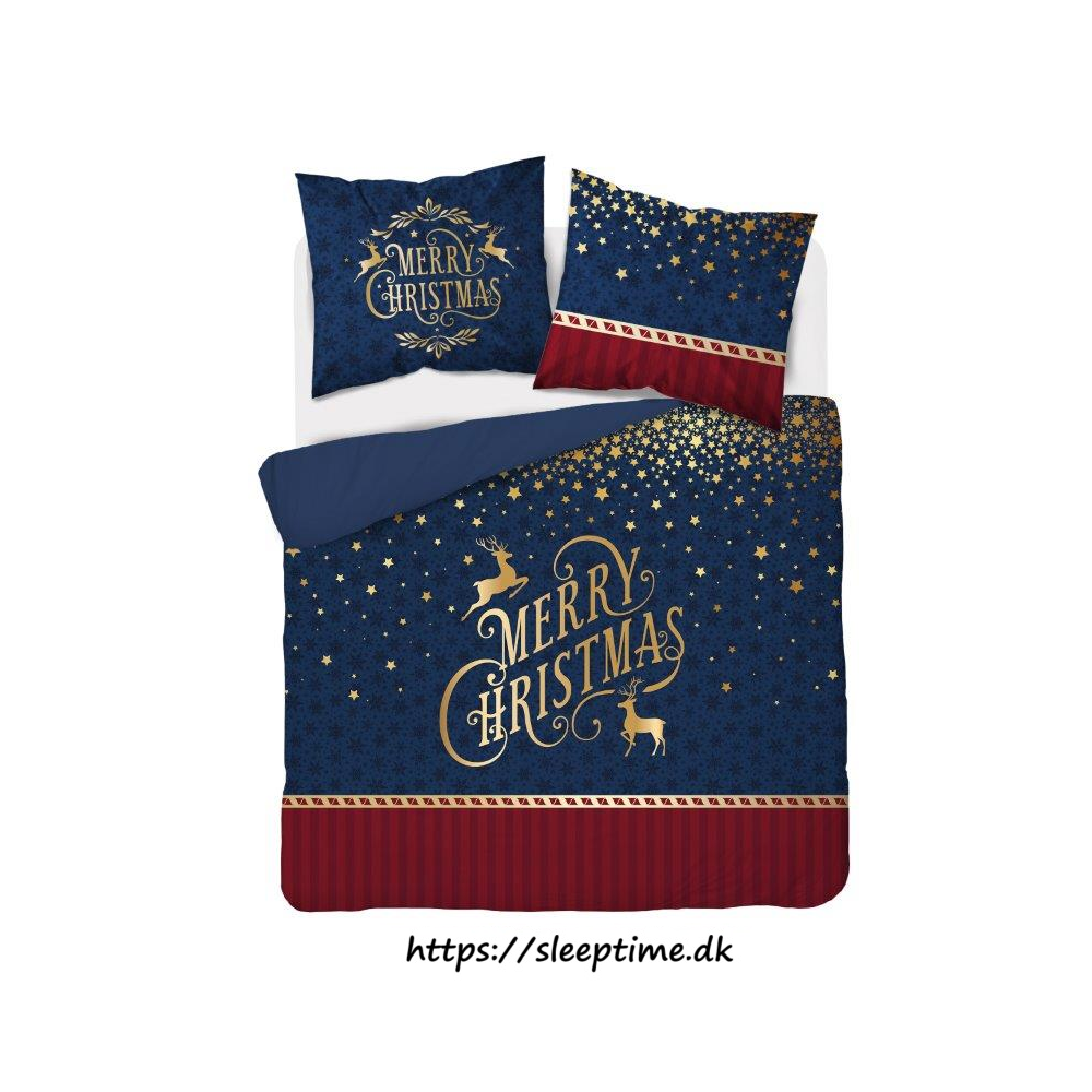 Julesengetøj   Merry Christmas med julemotiv i 100% bomuld fra Sleeptime.dk