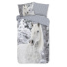 Flonel sengetøj Bonnie med heste fra Sleeptime.dk