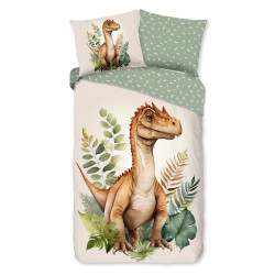 Børnesengetøj Dinosaur – 100 % bomuld med dinosaurmotiv fra Sleeptime.dk