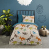 Børnesengetøj Ross – 100 % bomuld med dinosaurmotiv fra Sleeptime.dk