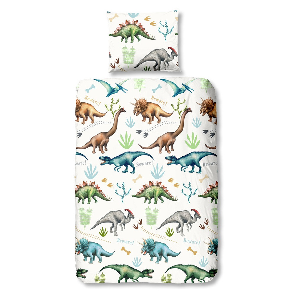 Børnesengetøj Dino med realistiske dinosaurer fra Sleeptime.dk