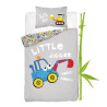 Bambus Junior Sengesæt Little Digger, Blå  fra Sleeptime.dk