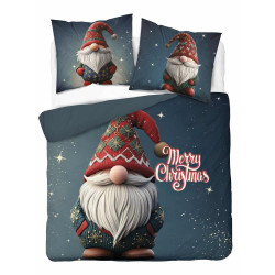 Julesengetøj Nisse – hyggeligt design i 100% bomuld fra Sleeptime.dk