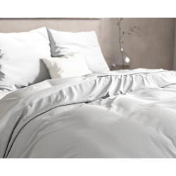 Flonel Sengesæt Ensfarvet, Hvid fra Sleeptime.dk